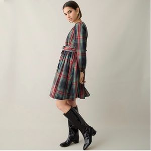 JCREW TAFFETA DRESS IN STEWART TARTAN SZ 2 NWT
